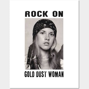 STEVIE NICKS ROCK ON GOLD DUST WOMAN Posters and Art